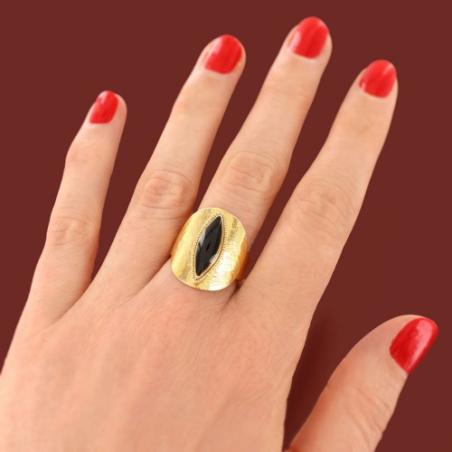 Кольцо TARATATA, Zebra, разъемное, с цветной смолой, TT-H25-04411-202 черный фото 2