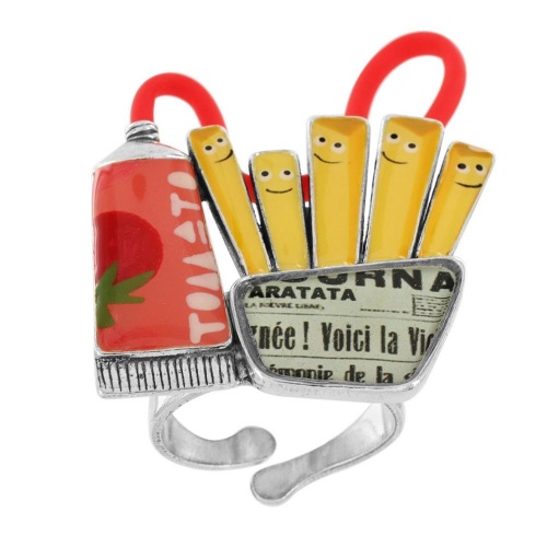 Кольцо TARATATA, Ketchup, разъемное, смола, резиновый шнур, TT-W23-08419-10M серебристый фото 6