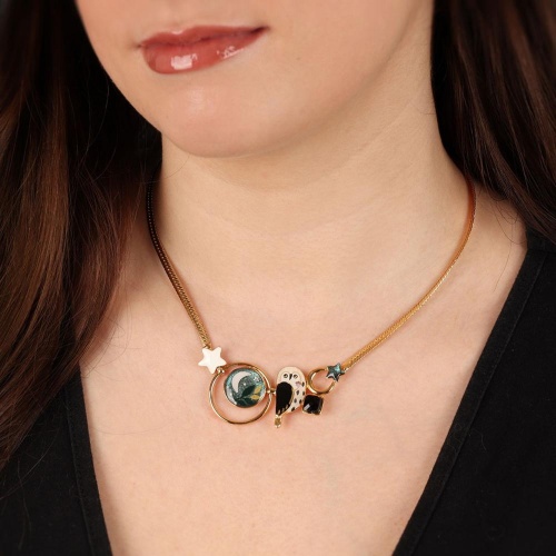 Колье TARATATA, Clair de lune, смола,бусины,блестки,краска,пудра, TT-H24-04105-207 зеленый фото 4