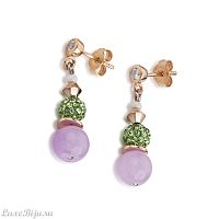 Серьги Coeur de Lion Green-Rose 4864/21-0519