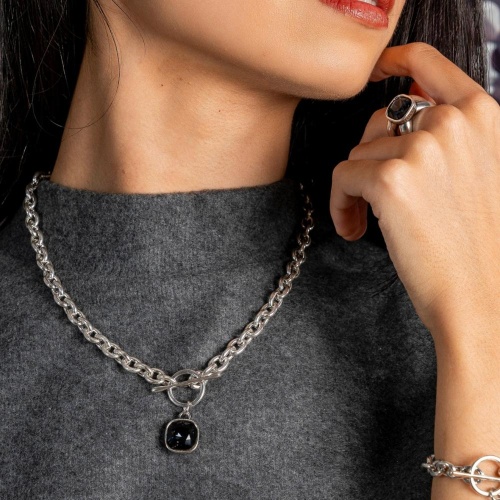 Колье Tucco, Camila, с кристаллом, TC26.1-TMC198-P черный фото 2