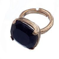 Кольцо Estrosia, разъемное, с обсидианом, ES-ANM13-16A черный