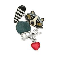 Брошь TARATATA, Raton lover, цветная смола, бусины, слюдяная пудра, TT-T25-03202-104 серый