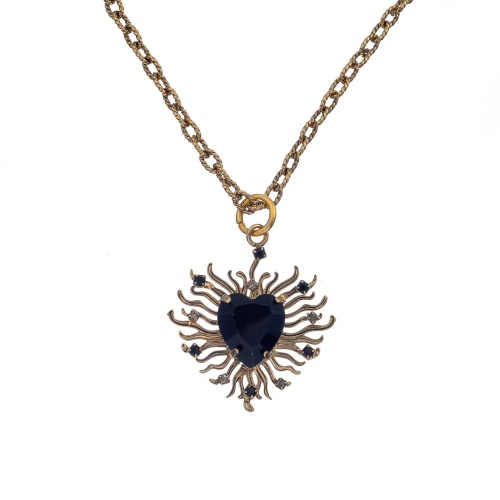 Колье Celeste G, с кристаллом Swarovski и фианитами, CS26.1-1994 черный фото 2
