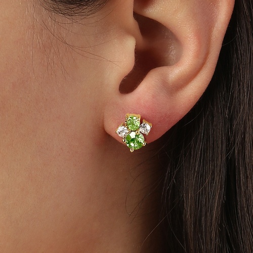 Серьги Dyrberg Kern BILLIS  SG LIGHT GREEN, 460048 фото 2