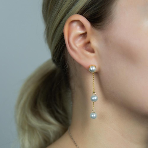Серьги Catherine Bijoux, Orchid, с жемчугом, CB26.1-5628G белый фото 2