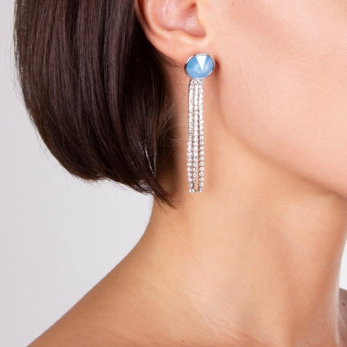 Серьги Moon Paris, Ringo, с кристаллами, MR-22.03-063 голубой фото 3