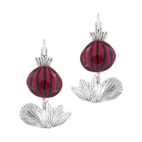 Серьги TARATATA, Opium, с цветной смолой, TT-H25-11791-109 бордовый