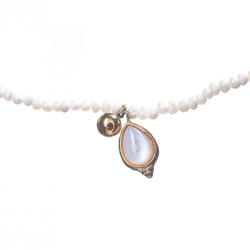 Колье Moon Paris, с жемчугом и перламутром, Mo-22.10-131 белый