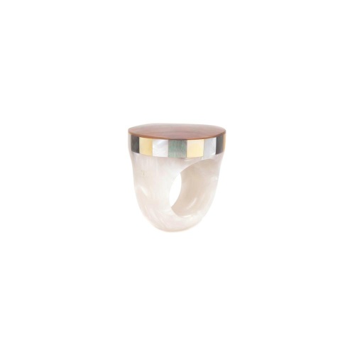 Кольцо Nature Bijoux, San Lazzaro, из перламутра, NB25.2-19-25850 бежевый, 17,5 фото 4